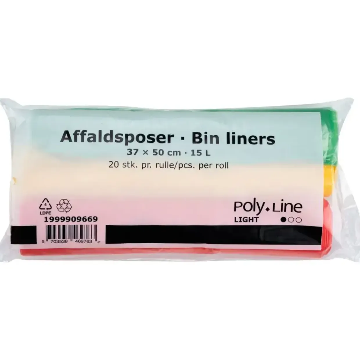Affaldsposer 15 L - 37x50 cm 23 my - LDPE Virgin - 20x60 stk