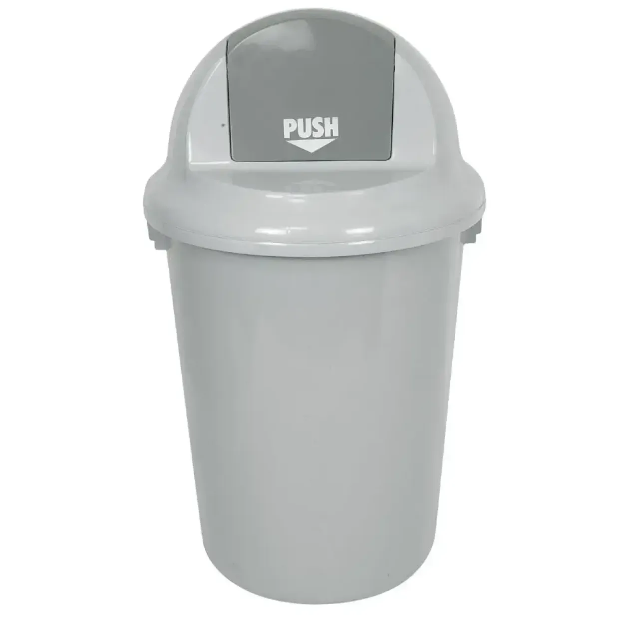 Affaldsspand, med push låg, grå, 60 l