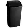 Affaldsspand med push-låg, 50 L, 30 x 40 x 68 cm, sort, plast