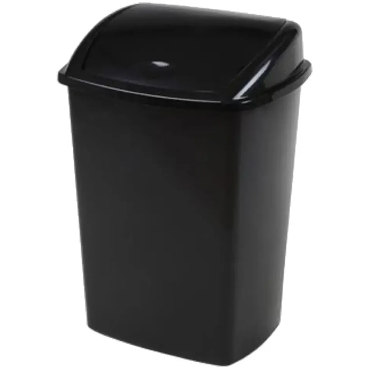 Affaldsspand, sort, plast, 4.45 l, med sving låg, forberedt til vægmontering