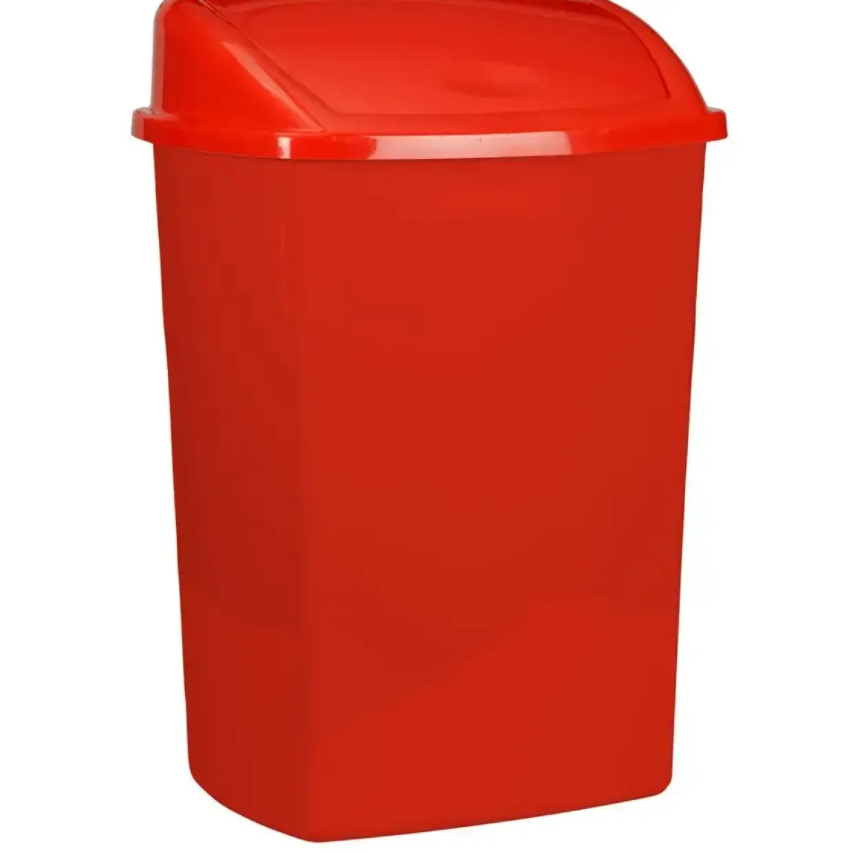 Affaldsspand, 23,5x30x40,5cm, 15 l, rød, plast, push låg