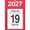 Afrivningskalender mini væg - 51x99mm - Blokformat - Rød - 2027 - Mayland - 27242000