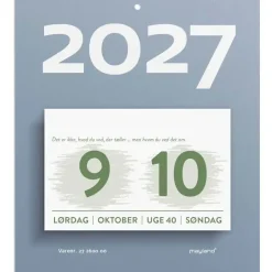 Afrivningskalender væg - Humør - 133x156mm - 2027 - Mayland - 27260000
