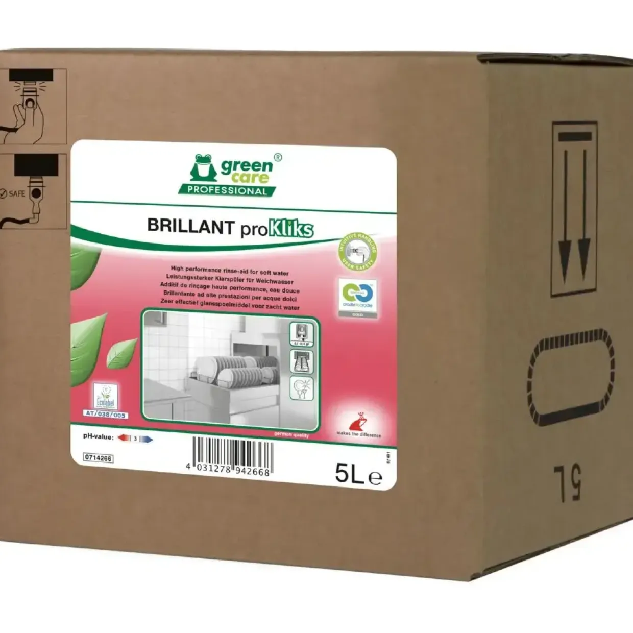 Afspænding 5 L Green Care Professional Brillant proKliks uden farve og parfume