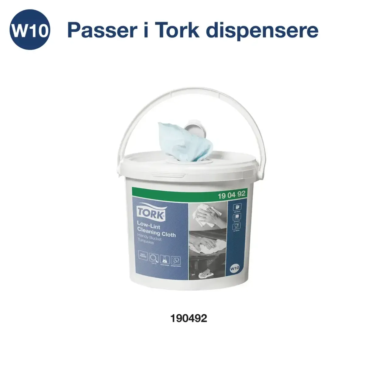Aftørringsklud - Tork Sensitiv 190491 W10 Cleaning Refill