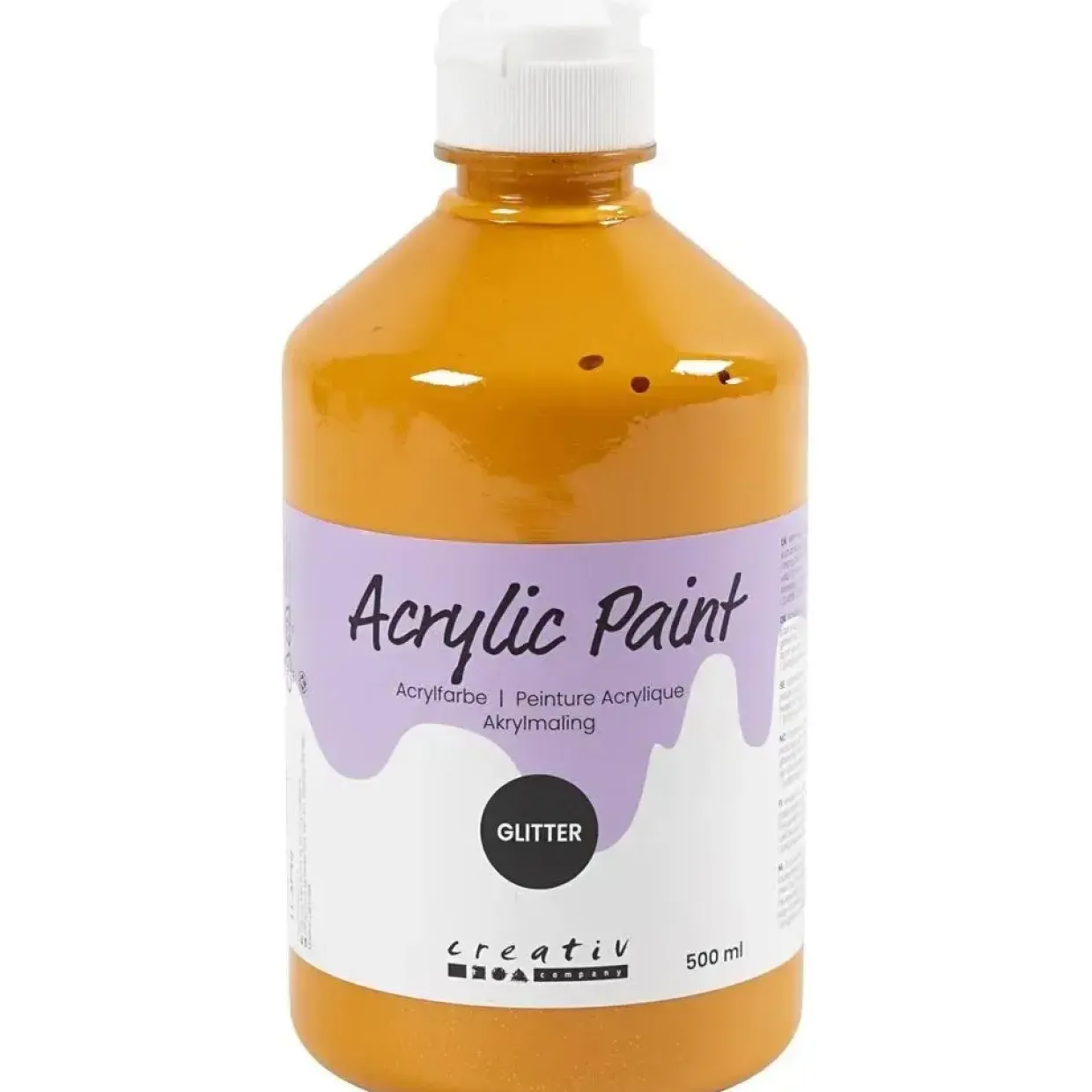 Akrylmaling - A-Color - Assorteret farver - 04 glitter - 6 x 500 ml