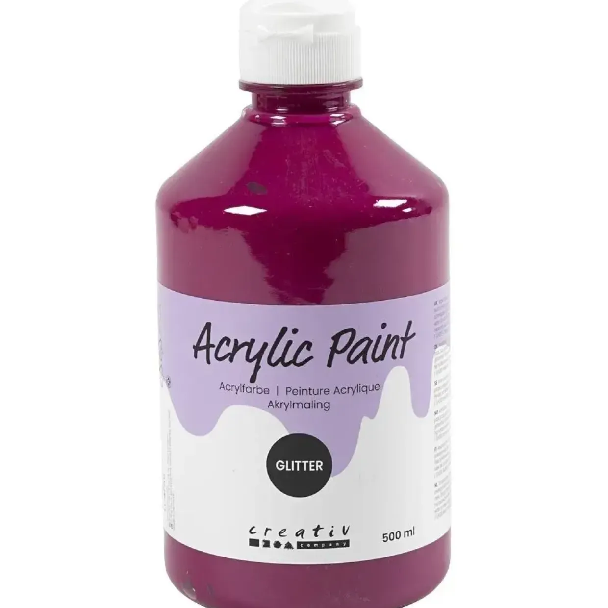 Akrylmaling - A-Color - Assorteret farver - 04 glitter - 6 x 500 ml