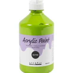 Akrylmaling - A-Color - Assorteret farver - 04 glitter - 6 x 500 ml