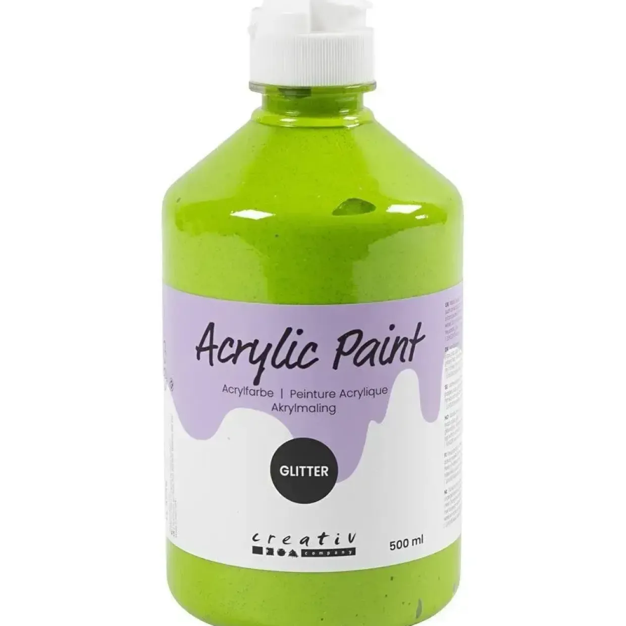 Akrylmaling - A-Color - Assorteret farver - 04 glitter - 6 x 500 ml