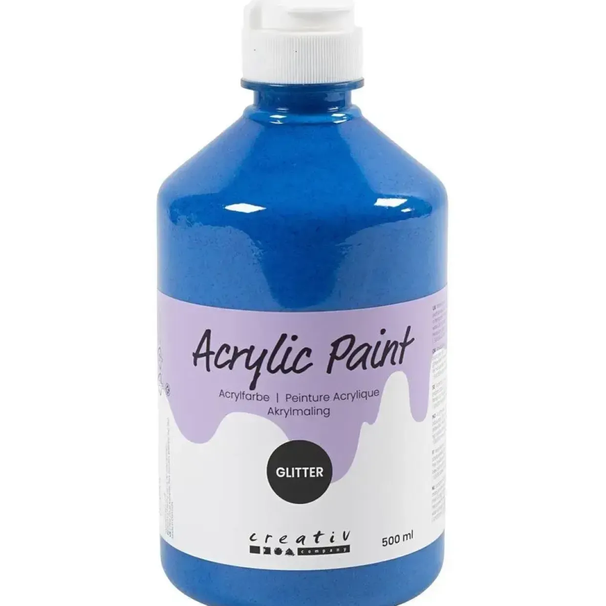 Akrylmaling - A-Color - Assorteret farver - 04 glitter - 6 x 500 ml