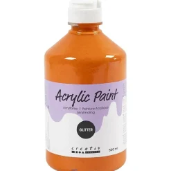 Akrylmaling - A-Color - Assorteret farver - 04 glitter - 6 x 500 ml