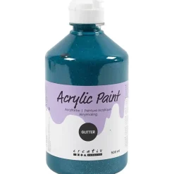 Akrylmaling - A-Color - Assorteret farver - 04 glitter - 6 x 500 ml