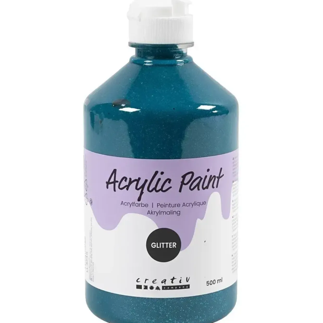 Akrylmaling - A-Color - Assorteret farver - 04 glitter - 6 x 500 ml