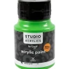 Akrylmaling Creall Studio halvdækkende brilliant green (50) 500 ml