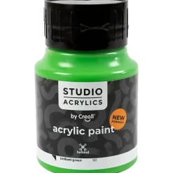 Akrylmaling Creall Studio halvdækkende brilliant green (50) 500 ml