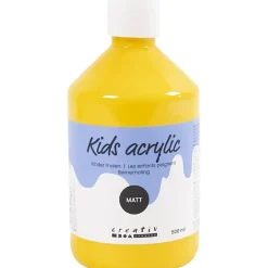 Akrylmaling gul 02 - mat plakatfarve A-Color 500 ml