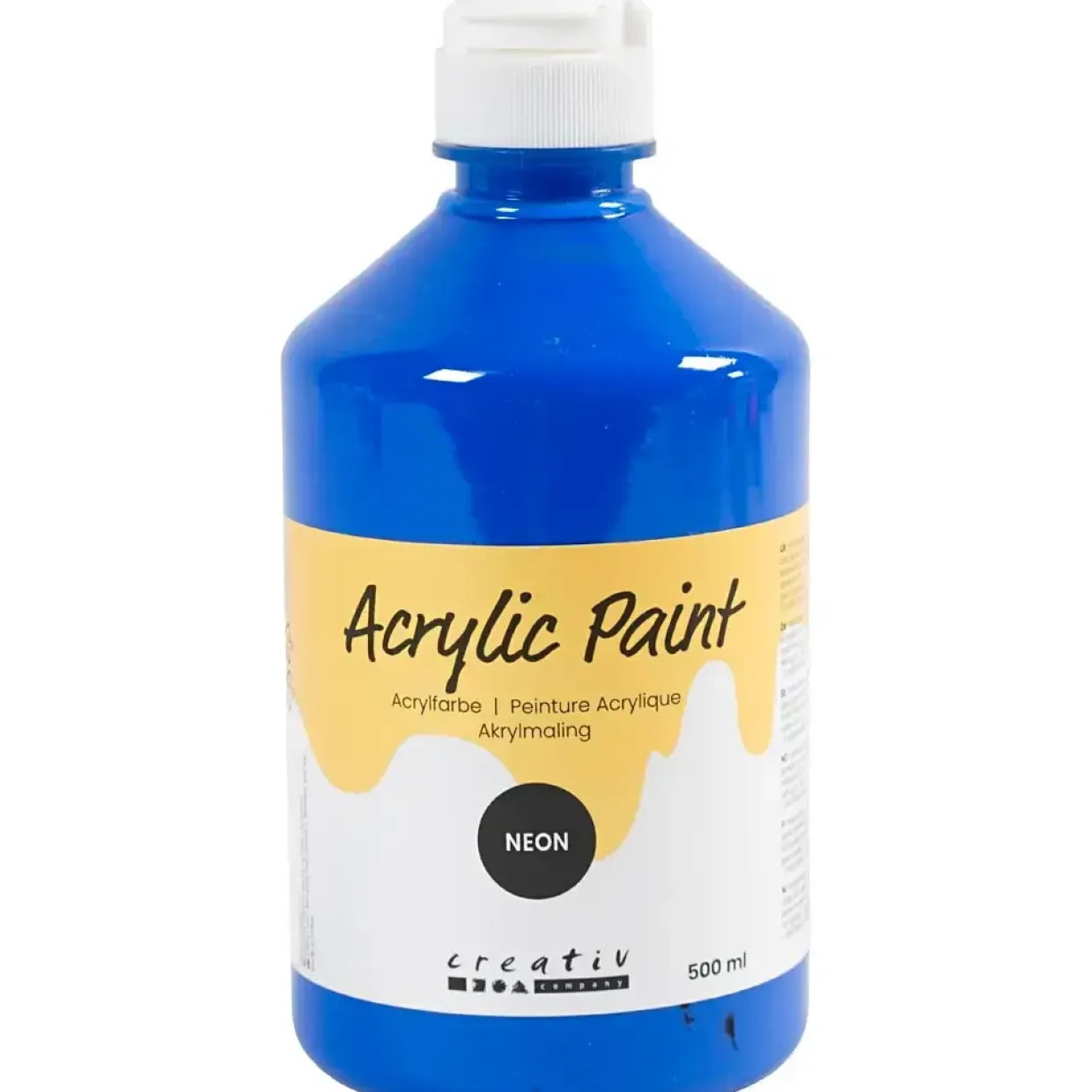 Akrylmaling Neon, neon blå, 500 ml/ 1 fl.