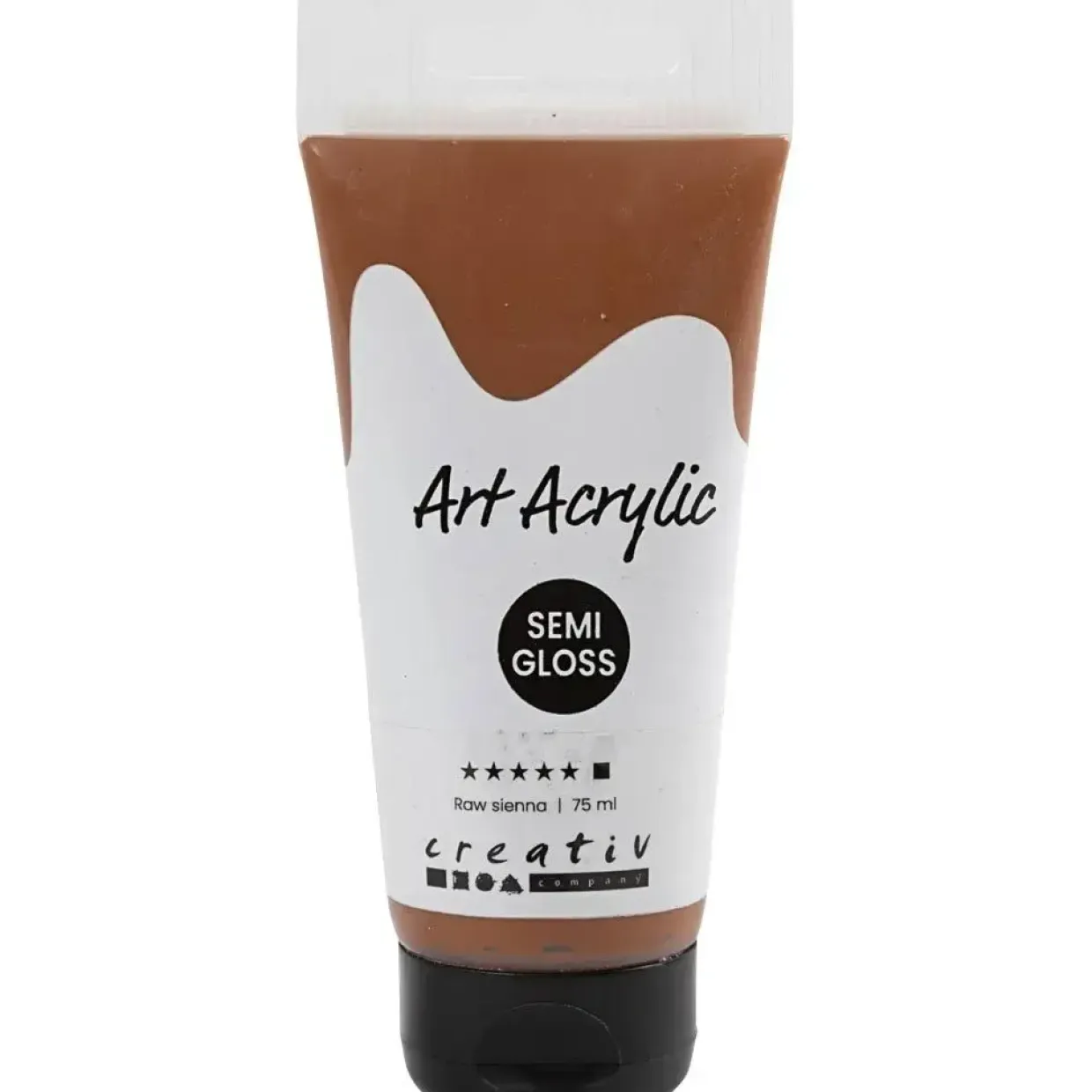 Akrylmaling Pigment Art, halvblank, dækkende, Raw sienna, 75ml