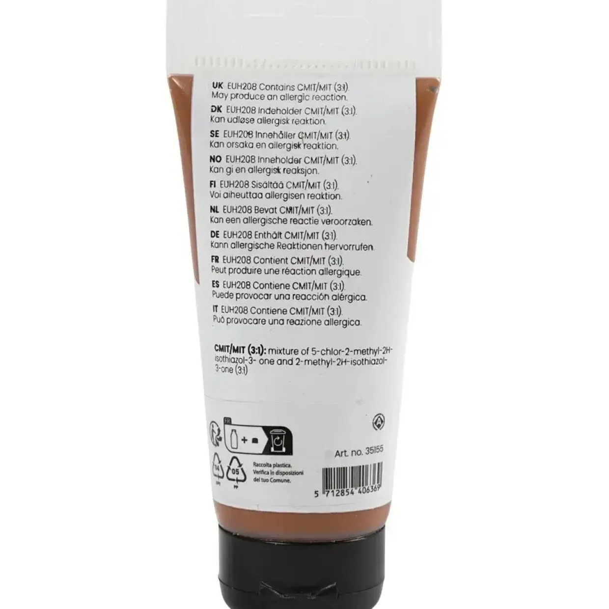 Akrylmaling Pigment Art, halvblank, dækkende, Raw sienna, 75ml