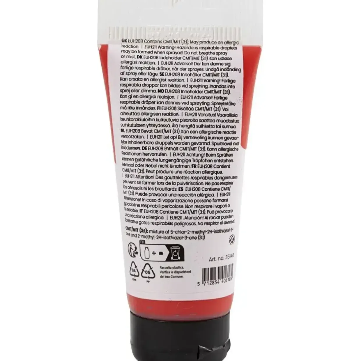 Akrylmaling Pigment Art, halvblank, halvdækkende, Cadmium red, 75ml