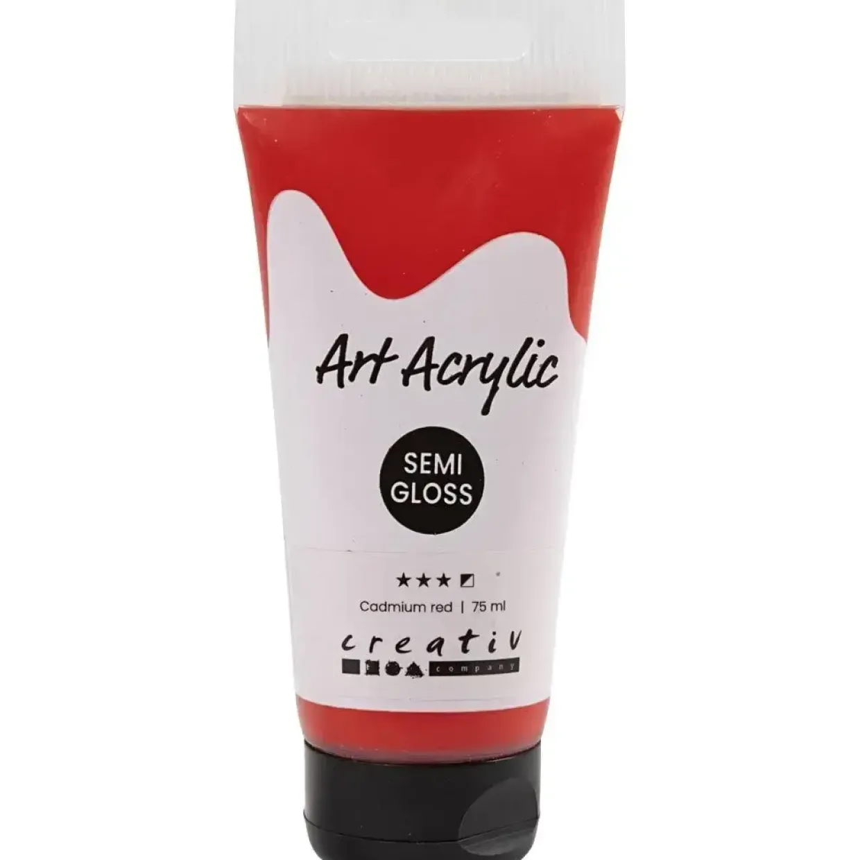 Akrylmaling Pigment Art, halvblank, halvdækkende, Cadmium red, 75ml