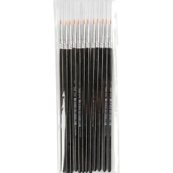 Akvarelpensel Gold Line Pensel, nr. 1 , B: 2 mm, rund, 12stk.