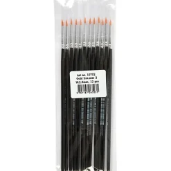 Akvarelpensel Gold Line Pensler, nr. 2 , B: 2,5 mm, rund, 12stk.