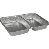 Aluminiumsbakke - 22,7x17,8x3cm 2-rums - 350|480 ml - 1000 stk
