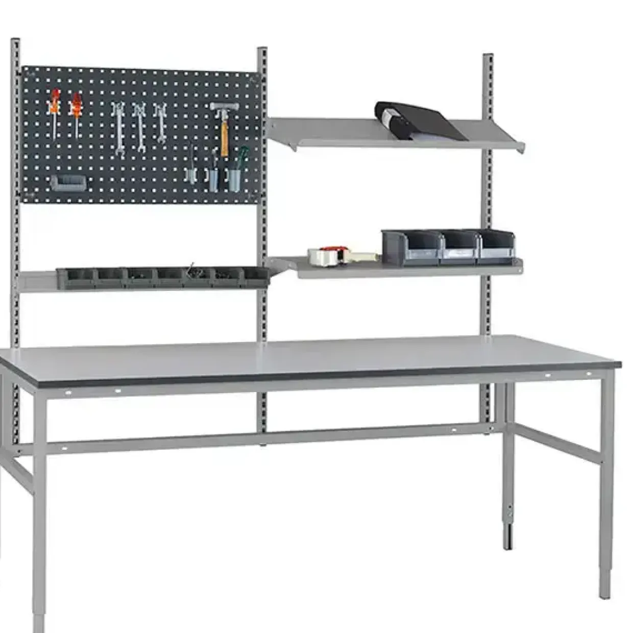 Arbejdsbord Let H-stel komb. 4 2500x800 mm