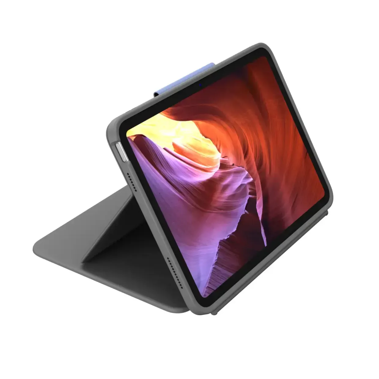 astatur med Smart Connector til iPad - Logitech Rugged Folio iPad 10.9" (10. gen) - Oxford Grå - Nordic layout