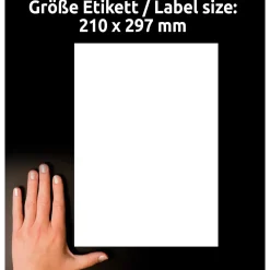 Avery etiketter L7917-10 - Laseretiket slidstærke 1 pr. ark 210 x 297 mm - 10 ark