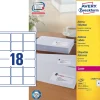 Avery etiketter L7161 - Laseretiket 18 pr. ark - 100 ark