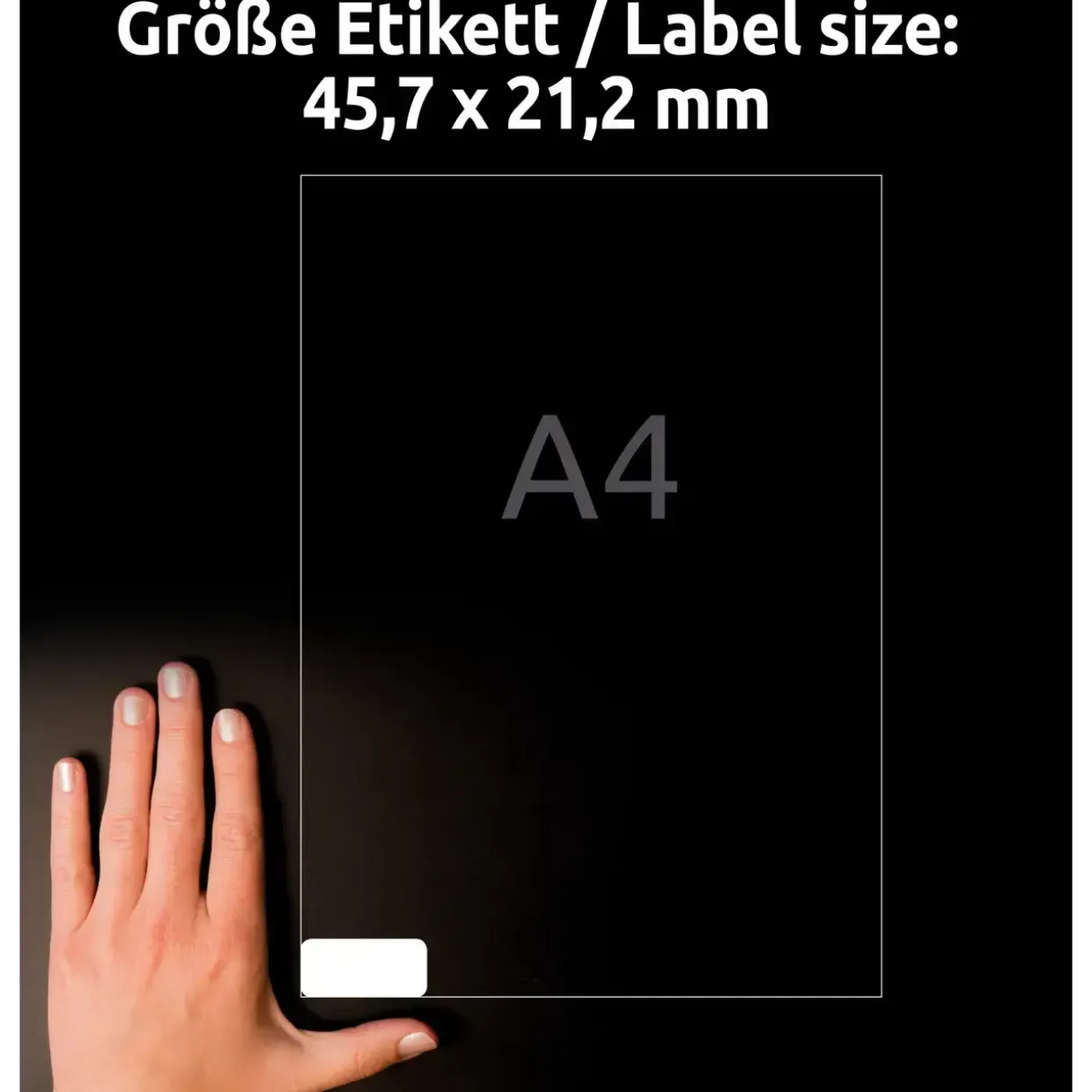 Avery stærk Polyester etiket 5,7x21,2mm (960)