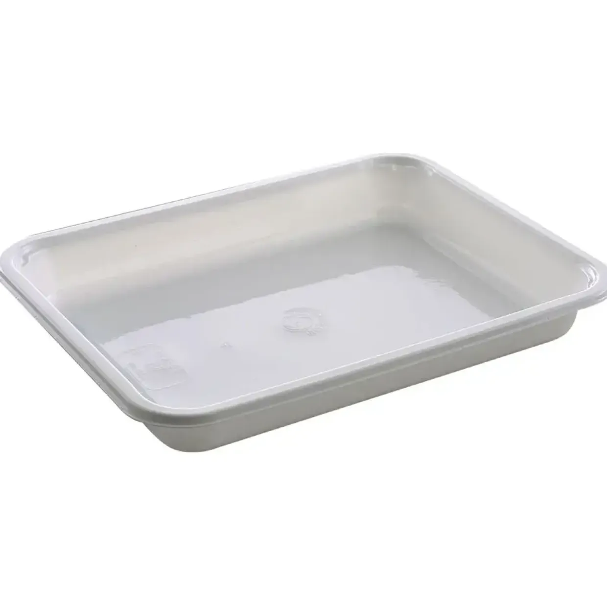 Bakke, hvid, C-PET, Standard serie, 1-rums, hovedret, 900 ml, 22,70 x 17,80 x 3 cm - 368 stk