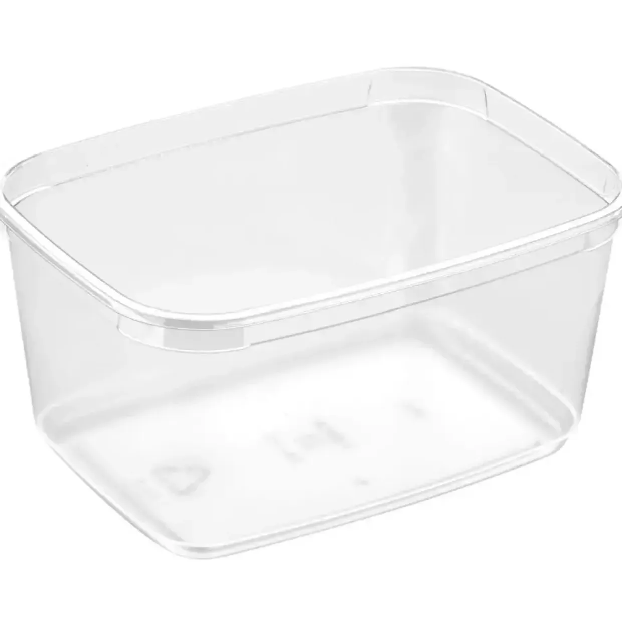 Bakke, M 68-65, 14,1x10,4x7cm, 650 ml, klar, APET, 1-rums, standard serie, hovedret - 640 stk