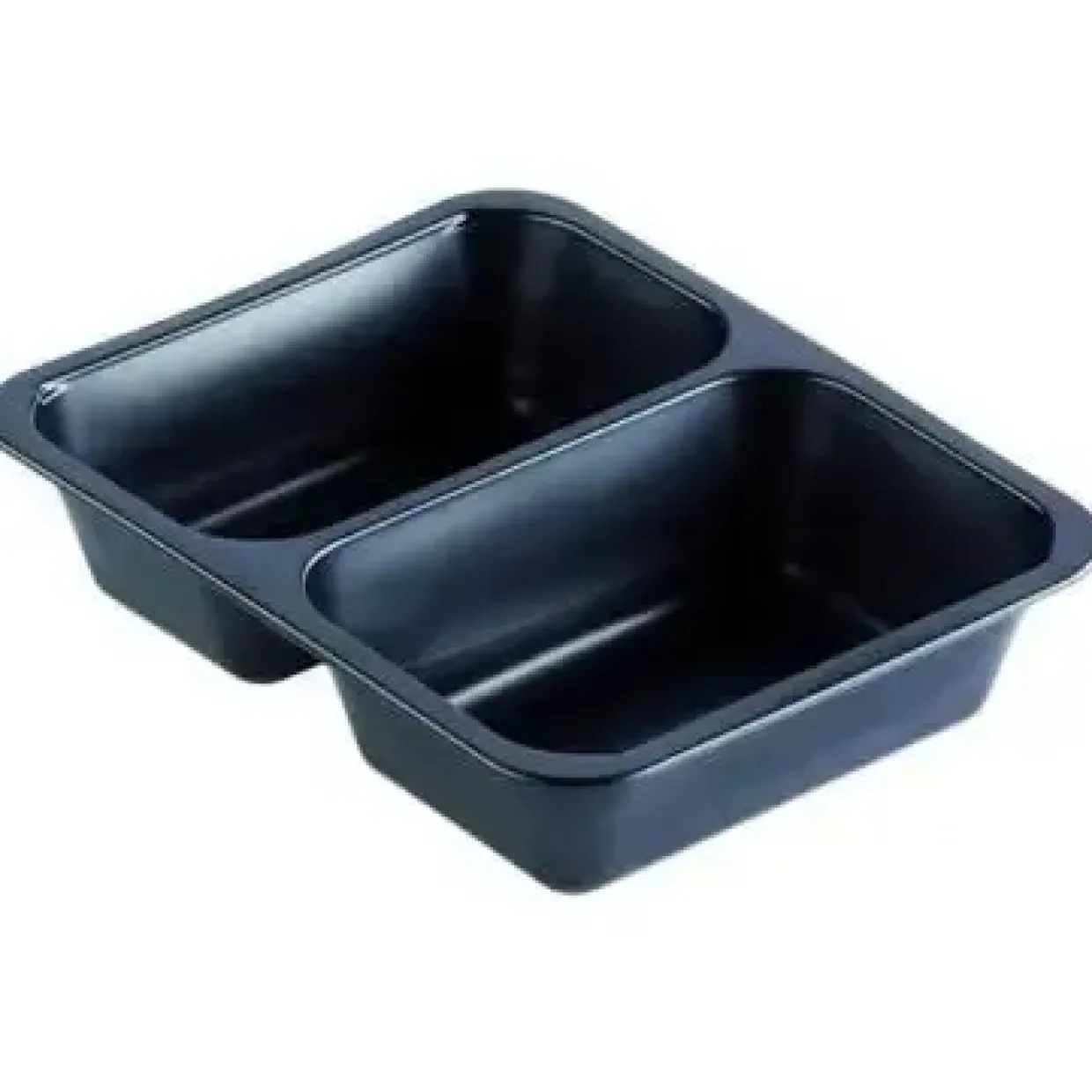 Bakke 2-rum 227x178x50 mm Caterline 645/540 ml PP Sort - 216 stk/krt