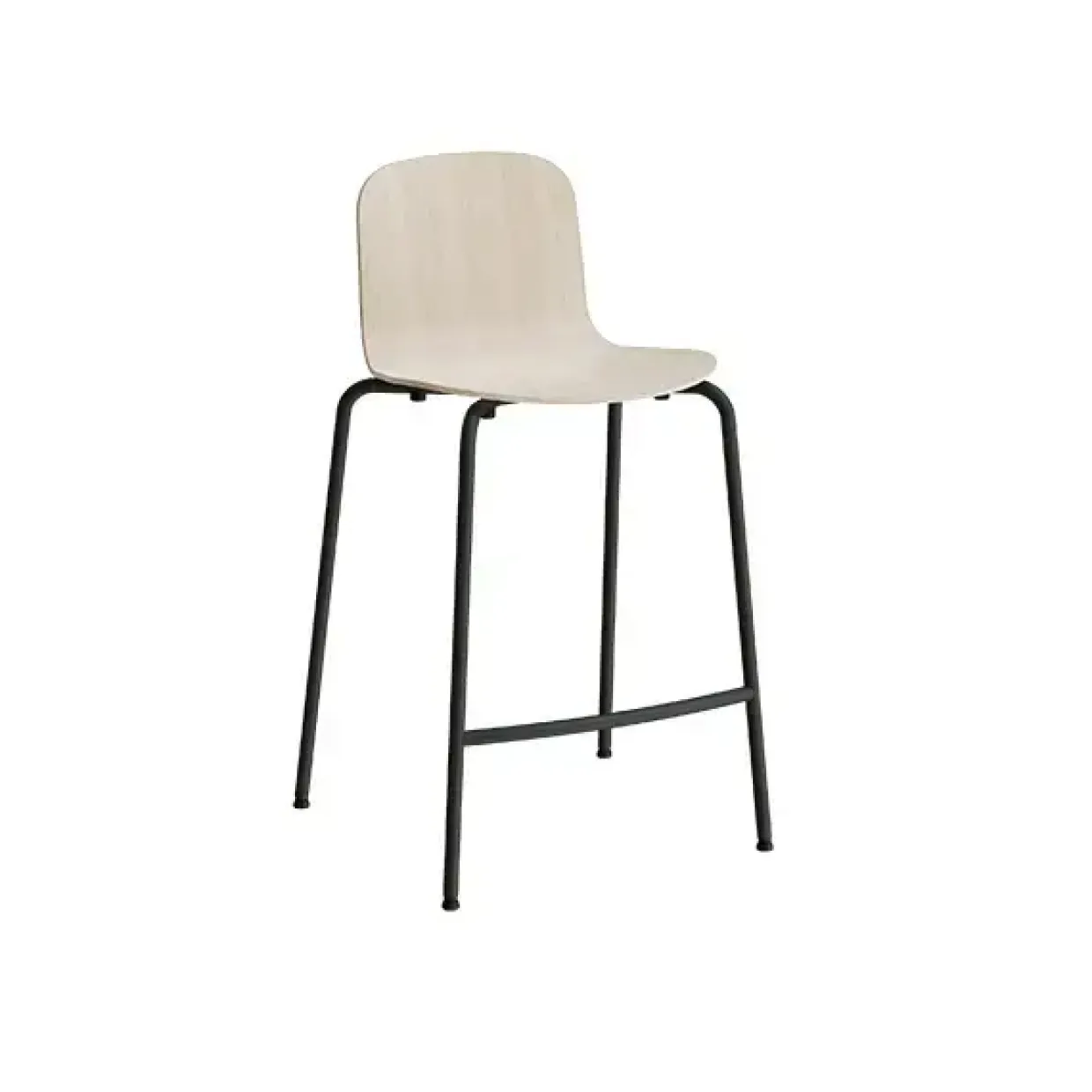 Barstol ADD Hvidpigmenteret eg laminat, sort oliven ben