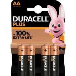 Batteri Duracell Plus Power AA alkaline 4stk|pak