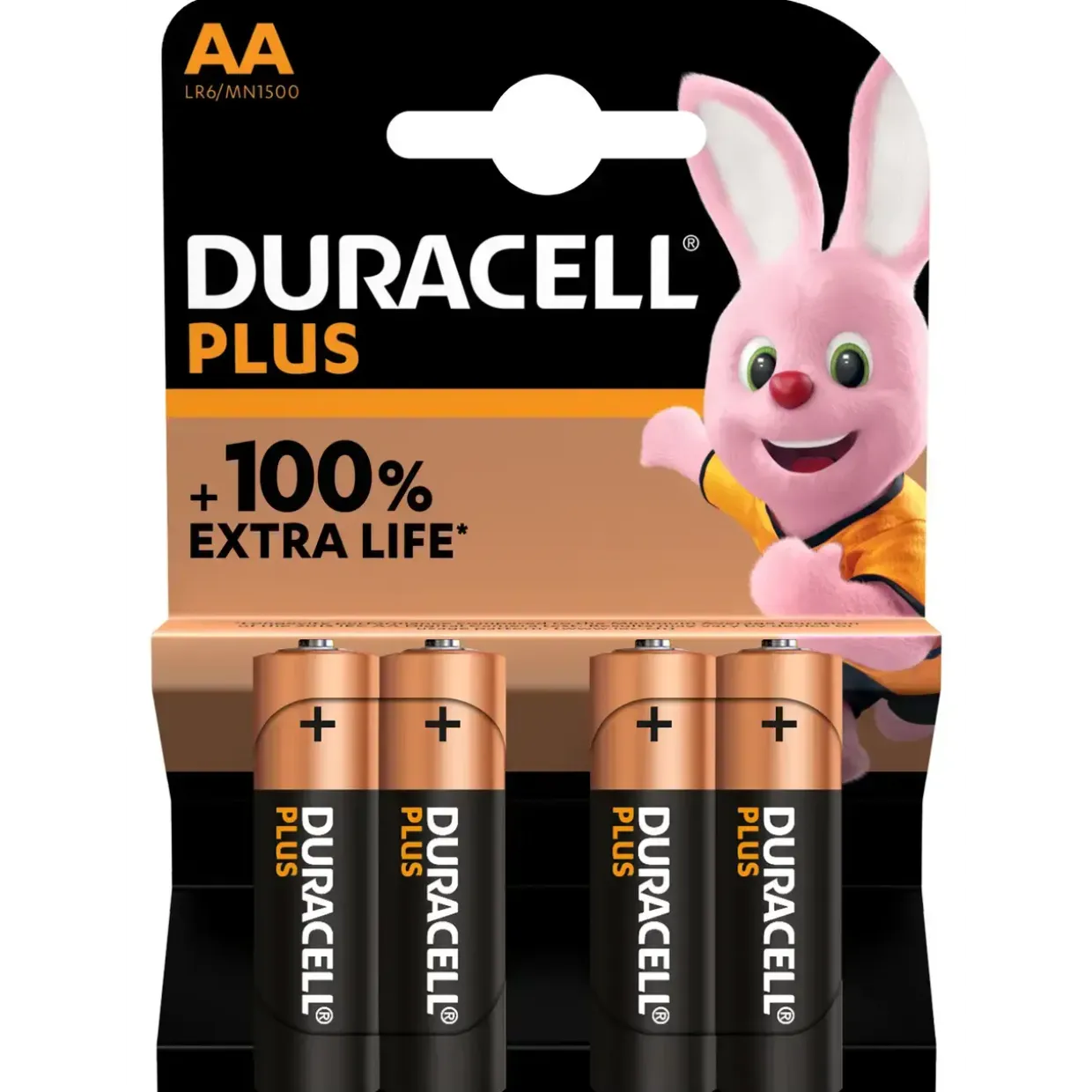 Batteri Duracell Plus Power AA alkaline 4stk|pak