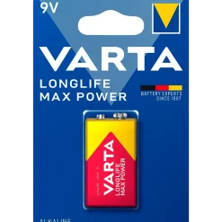 Batteri Varta Longlife Max Power 9V 1 stk. pakke