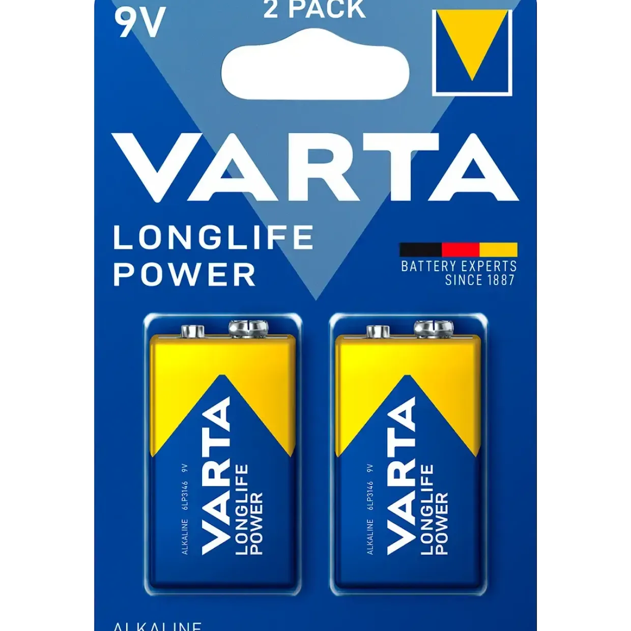 Batteri Varta Longlife Power 9V 2 stk. pr. pakke