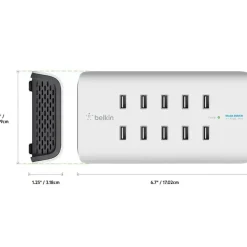 Belkin RockStar 10-Port USB Charging Station, White