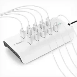 Belkin RockStar 10-Port USB Charging Station, White
