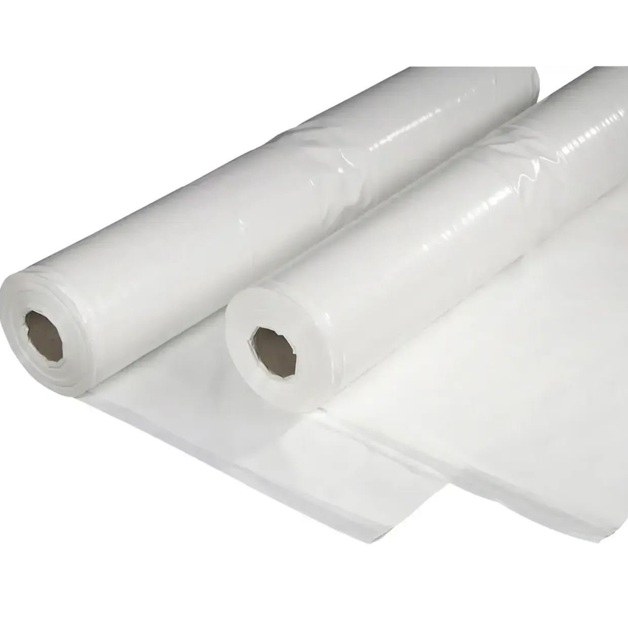 Beskyttelsesplast - PE - 2 x 50 m - 0,15 mm - Hvid - 13,8 kg
