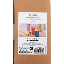 Bio-glitter, ass. farver, 8x20 g - 1 pakke