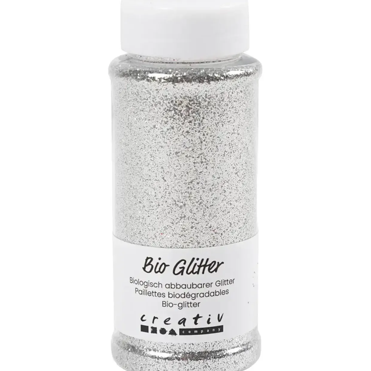 Bio-glitter sølv- 1 stk