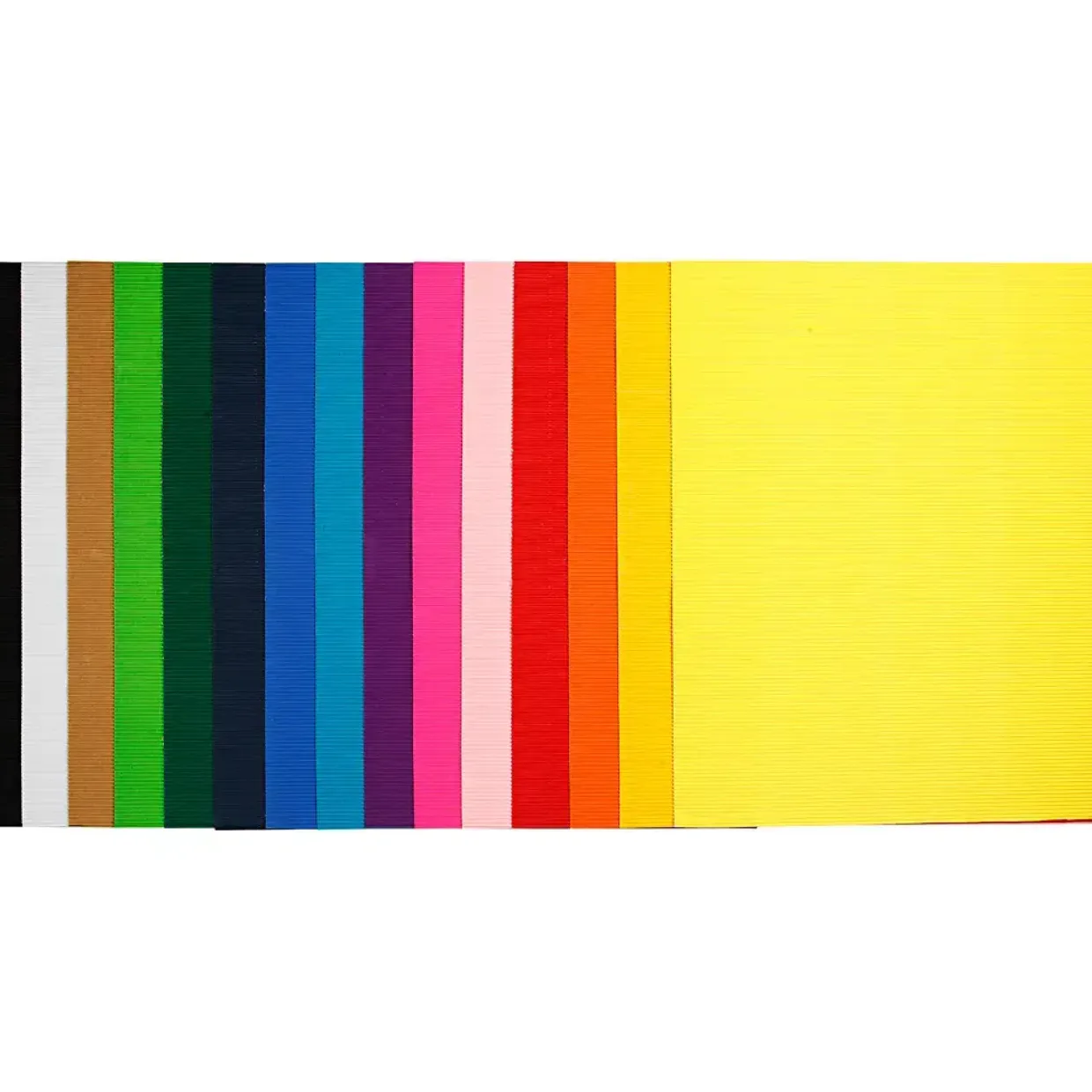Bølgepap - 50x70 cm - 80 g - 15 assorterede ark