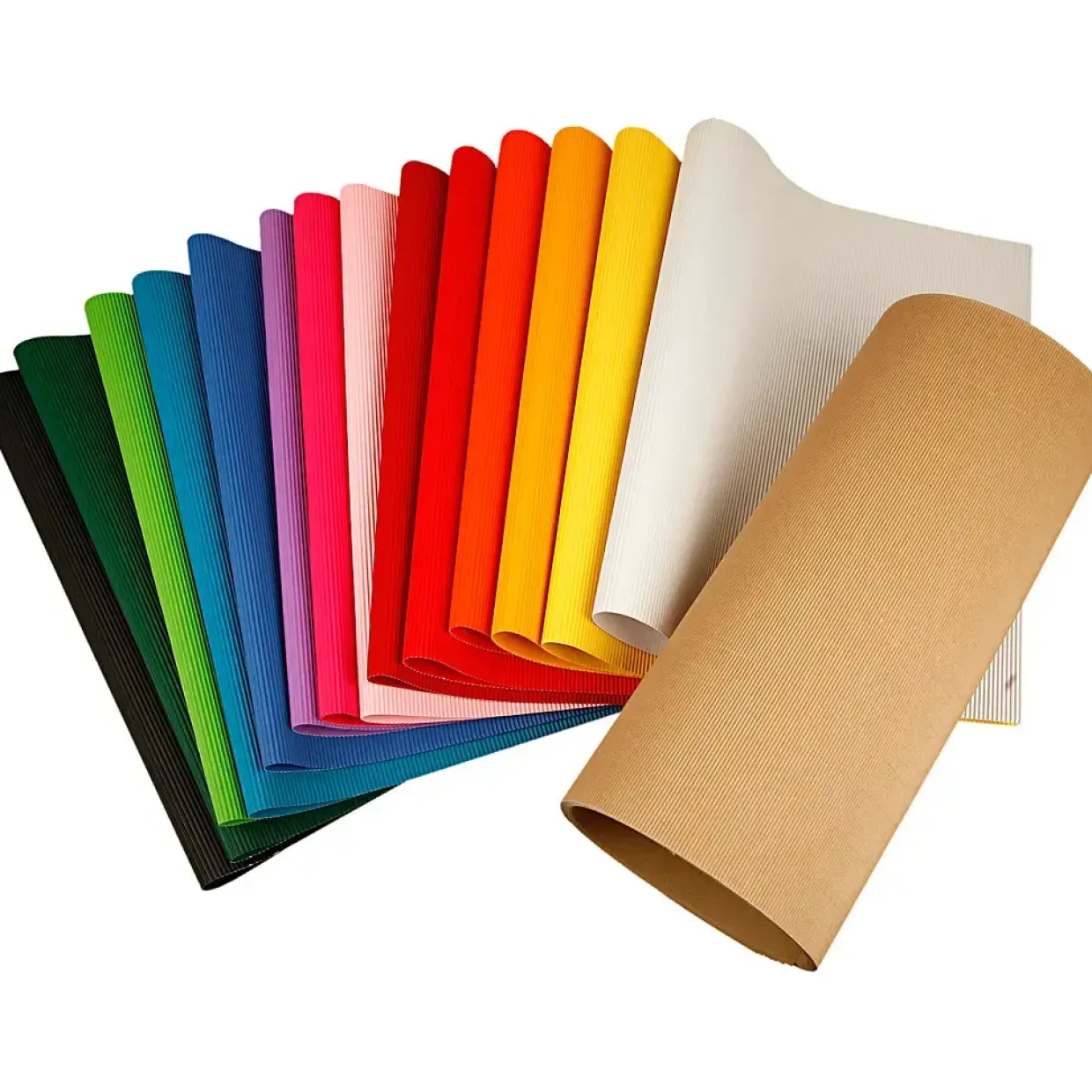 Bølgepap - 50x70 cm - 80 g - 15 assorterede ark