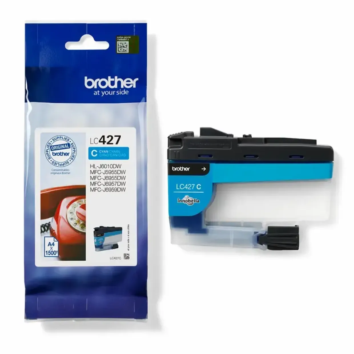 Blækpatron Brother LC427C ink cartridge cyan - 1.500 sider