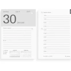 Blokkalender REFILL - 80x115mm - 2027 - Mayland - 27140000